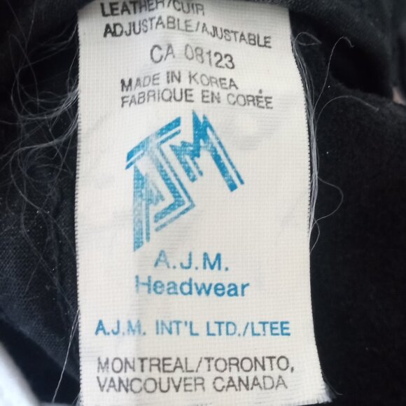 Vintage LLOYDMINSTER Black Leather Golf Baseball Hat Cap Adjustable Korea - Picture 3 of 4